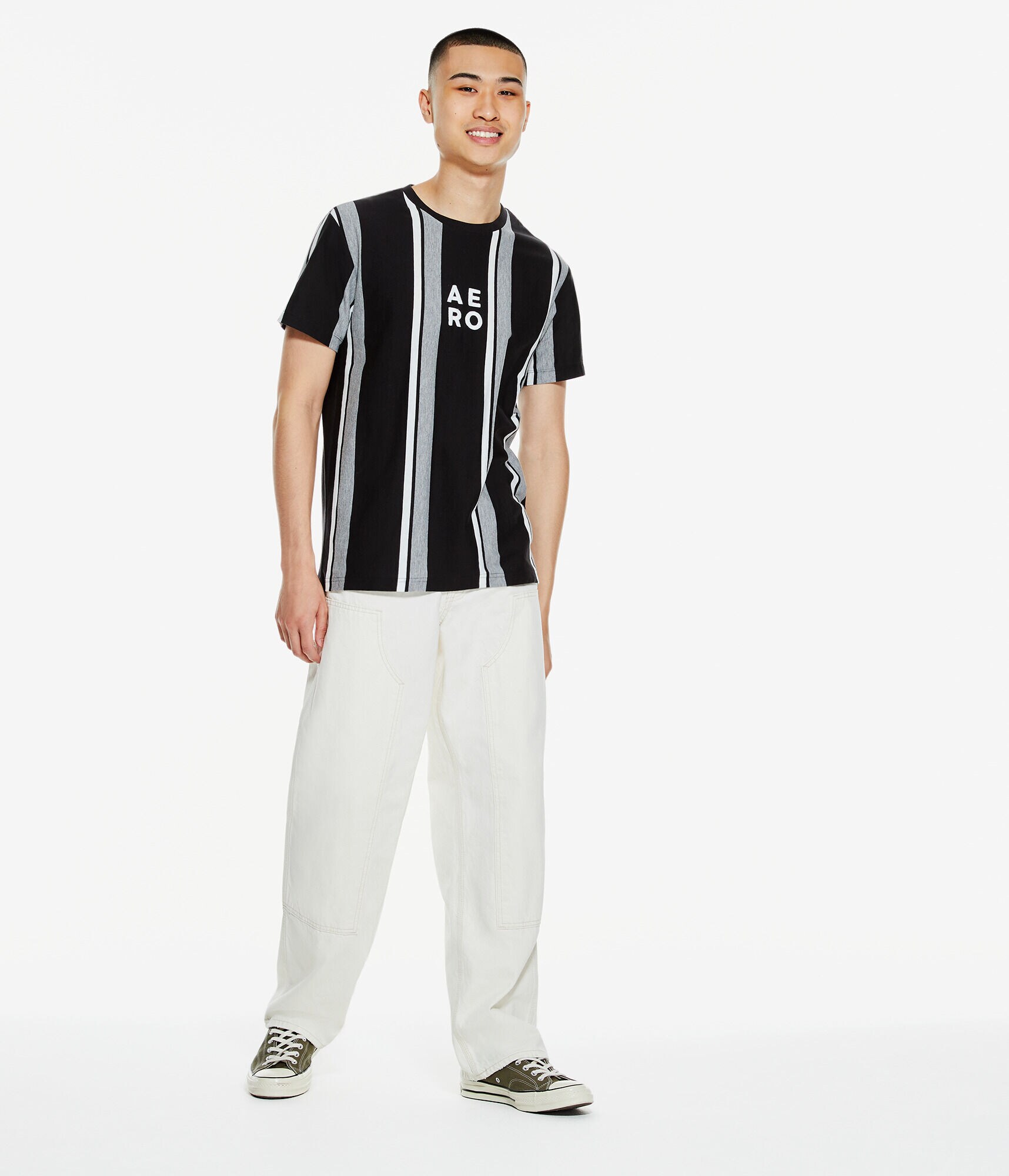 Aero Vertical Stripe Graphic Tee