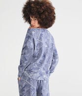 Cloud Soft Forest Camo Off-The-Shoulder Sweatshirt