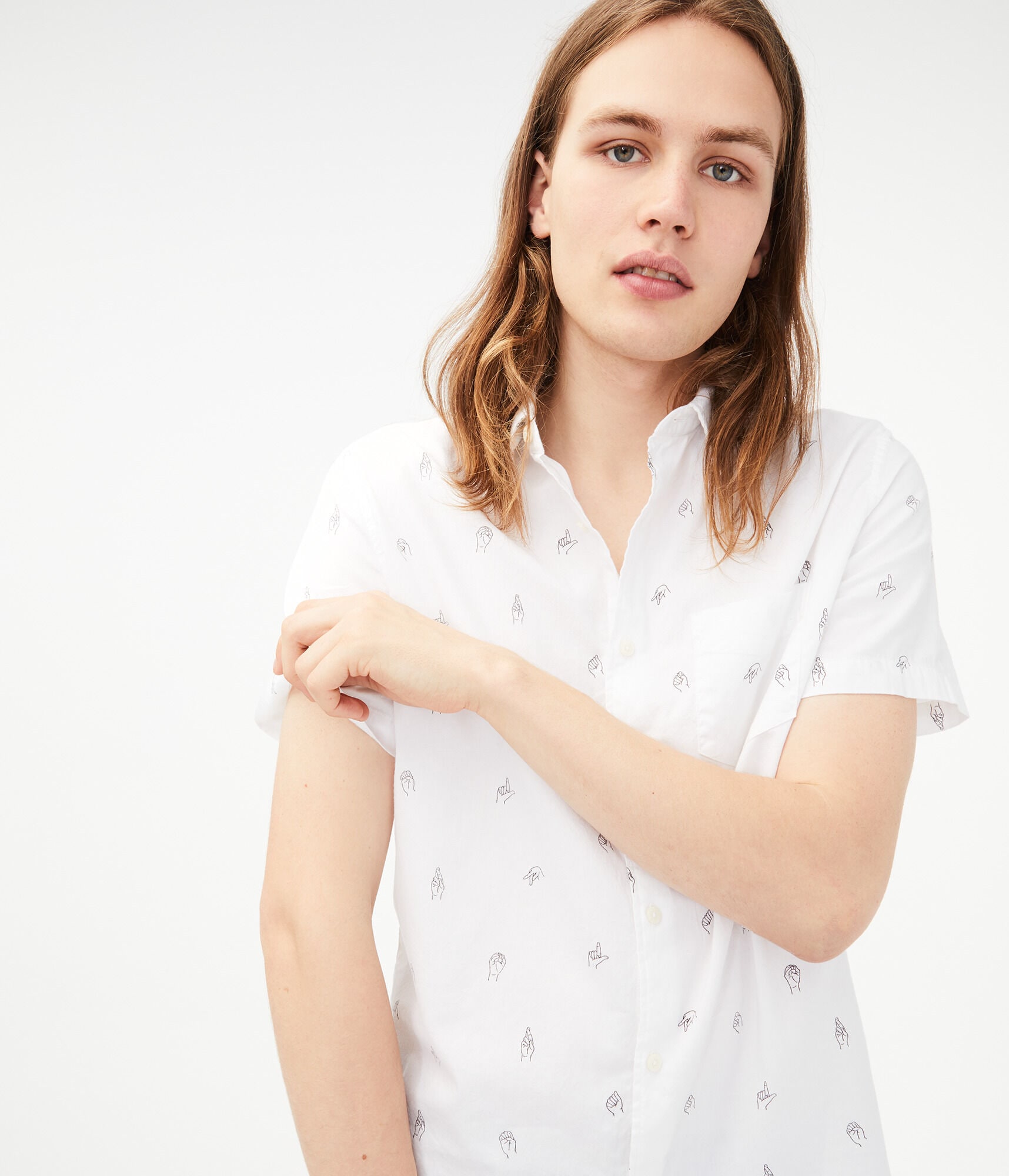 Aero Sign Language Button-Down Shirt
