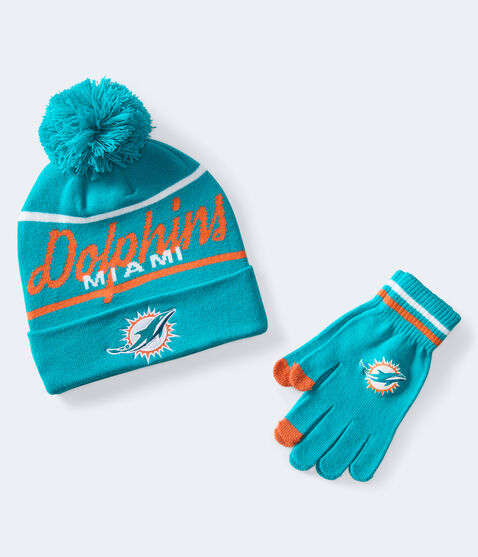 Miami Dolphins Hat & Gloves Set Miami Dolphins Hat & Gloves Set