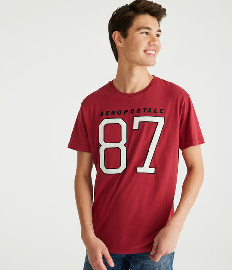 Aeropostale Large 87 Appliqué Graphic Tee Aeropostale Large 87 Appliqué Graphic Tee