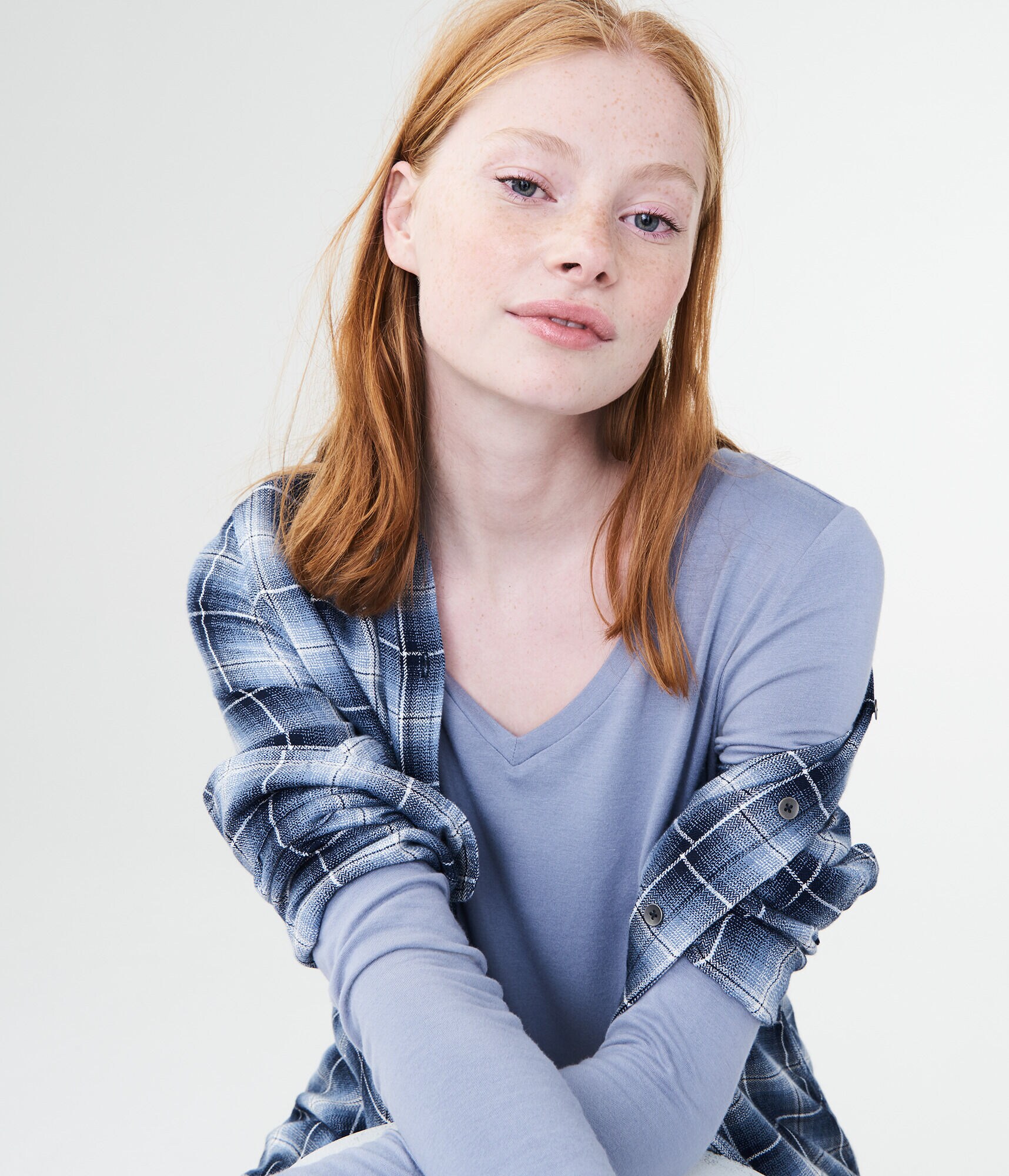 Long Sleeve Seriously Soft Solid V-Neck Tee