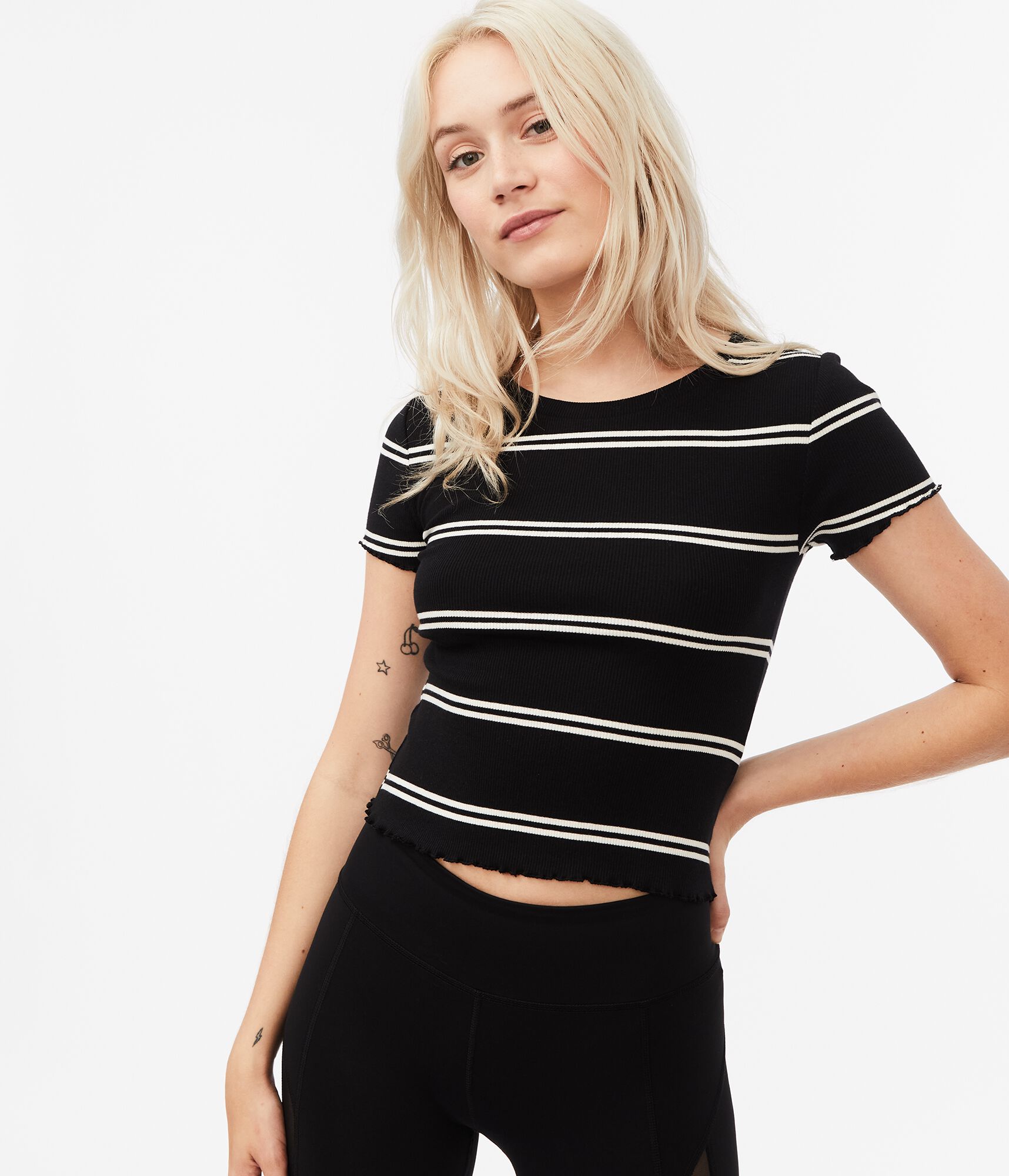 Striped Shrunken Tee