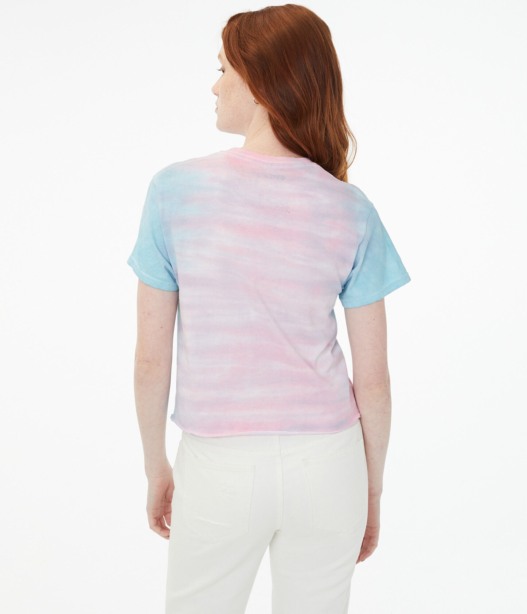 Japanese Polaroid Tie-Dye Cropped Graphic Tee