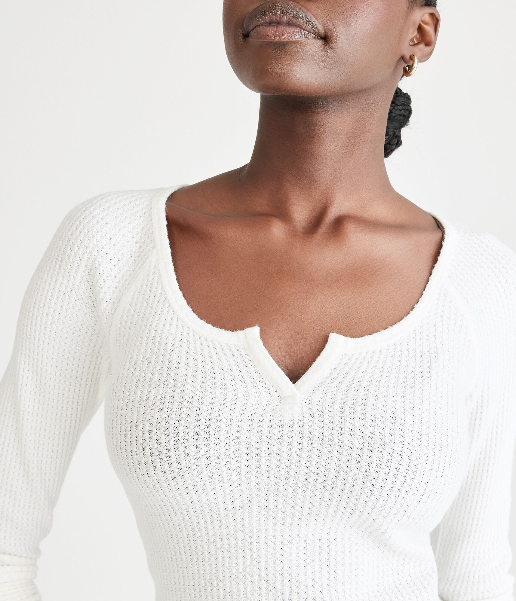 Long Sleeve Seriously Soft Notched Shrunken Tee