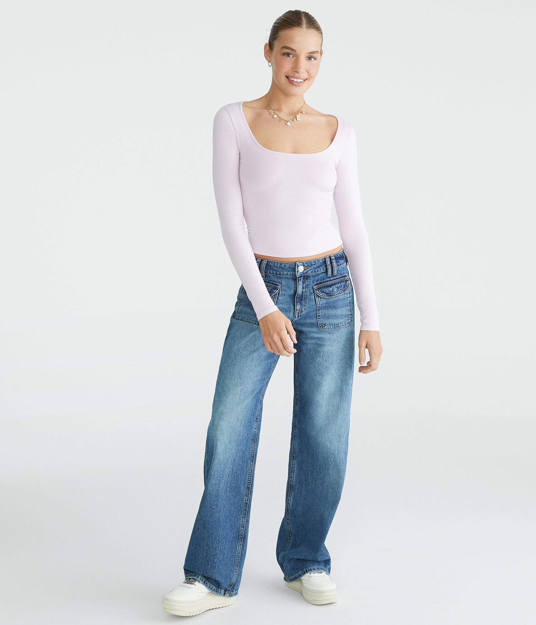 Low-Rise Baggy Wide Leg Lightweight Luxe Jean
