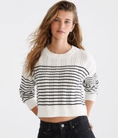 Striped Crew Sweater