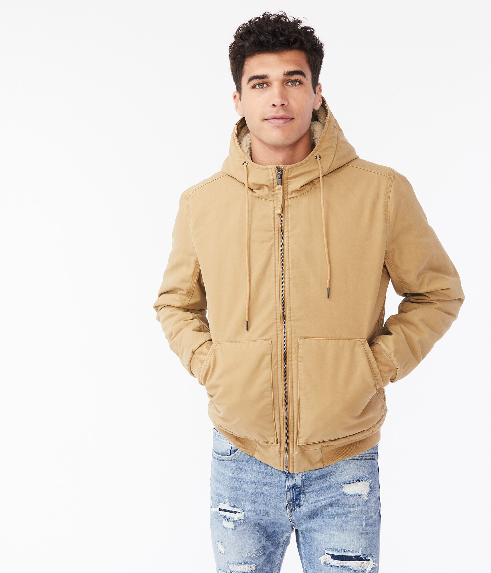 sherpa lined workwear jacket