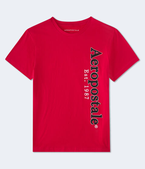 Aeropostale Vertical Appliqué Graphic Tee Aeropostale Vertical Appliqué Graphic Tee