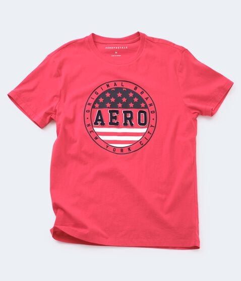 Aero Flag Circle Applique Graphic Tee Aero Flag Circle Applique Graphic Tee