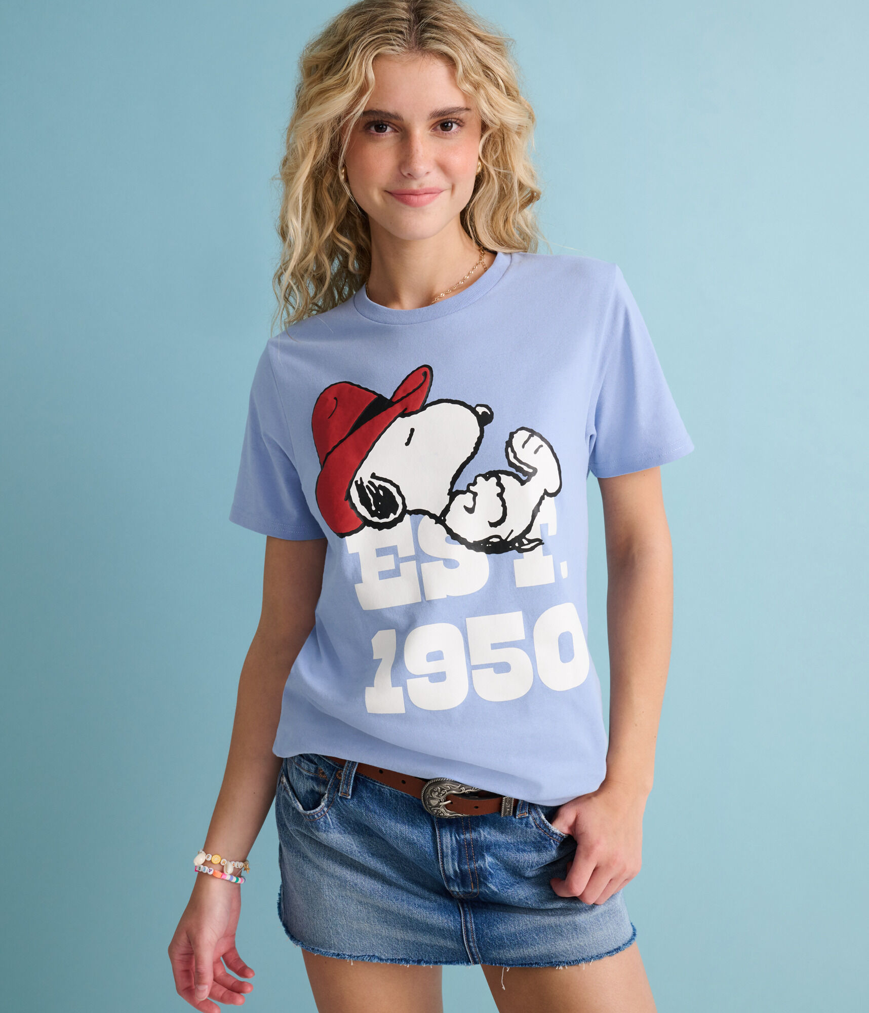 Peanuts® | Aéropostale Western Snoopy 1950 Boyfriend Graphic Tee
