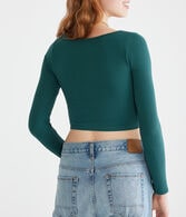 Long Sleeve Seriously Soft Corset Tiny Top