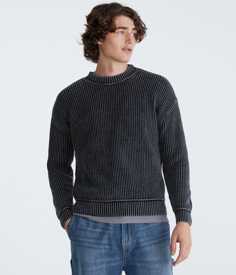 Solid Ribbed Crew Sweater Solid Ribbed Crew Sweater