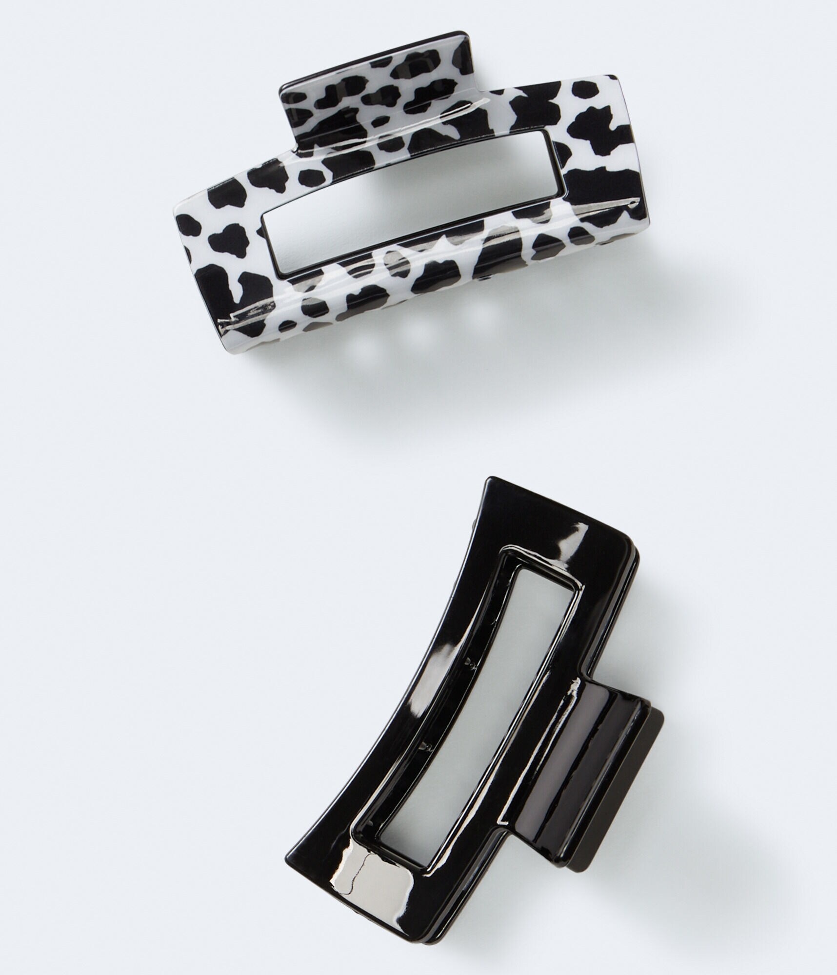 Open Rectangle Claw Hair Clip 2-Pack