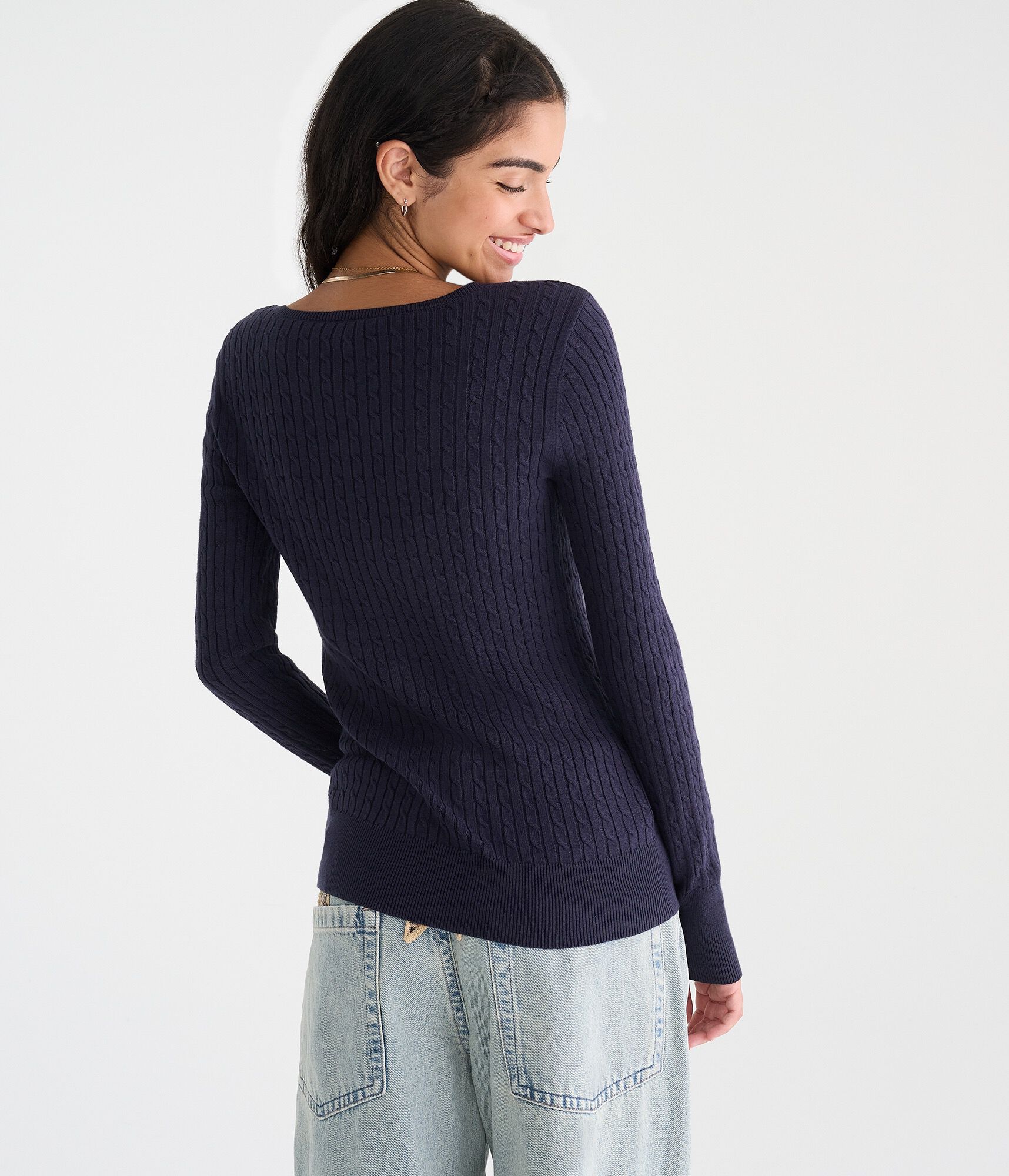 D&eacute;j&agrave; For Aero Long Sleeve Cable Henley
