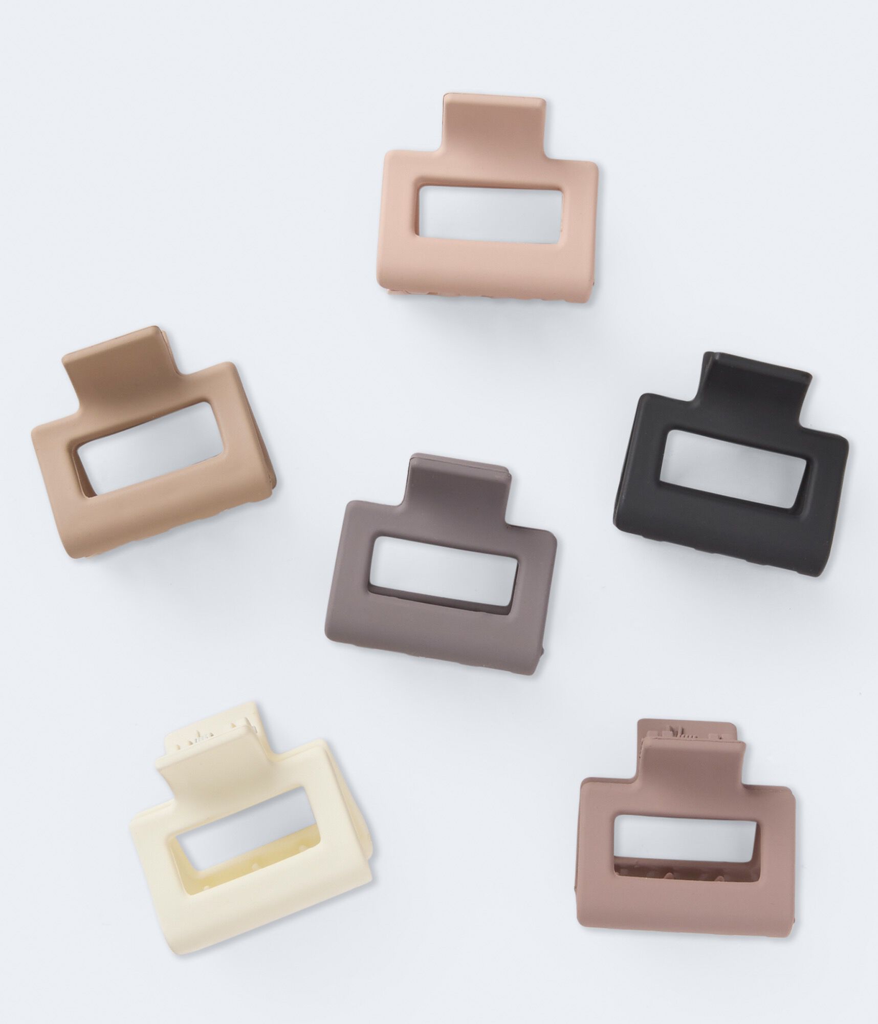 Matte Square Claw Hair Clip 6-Pack