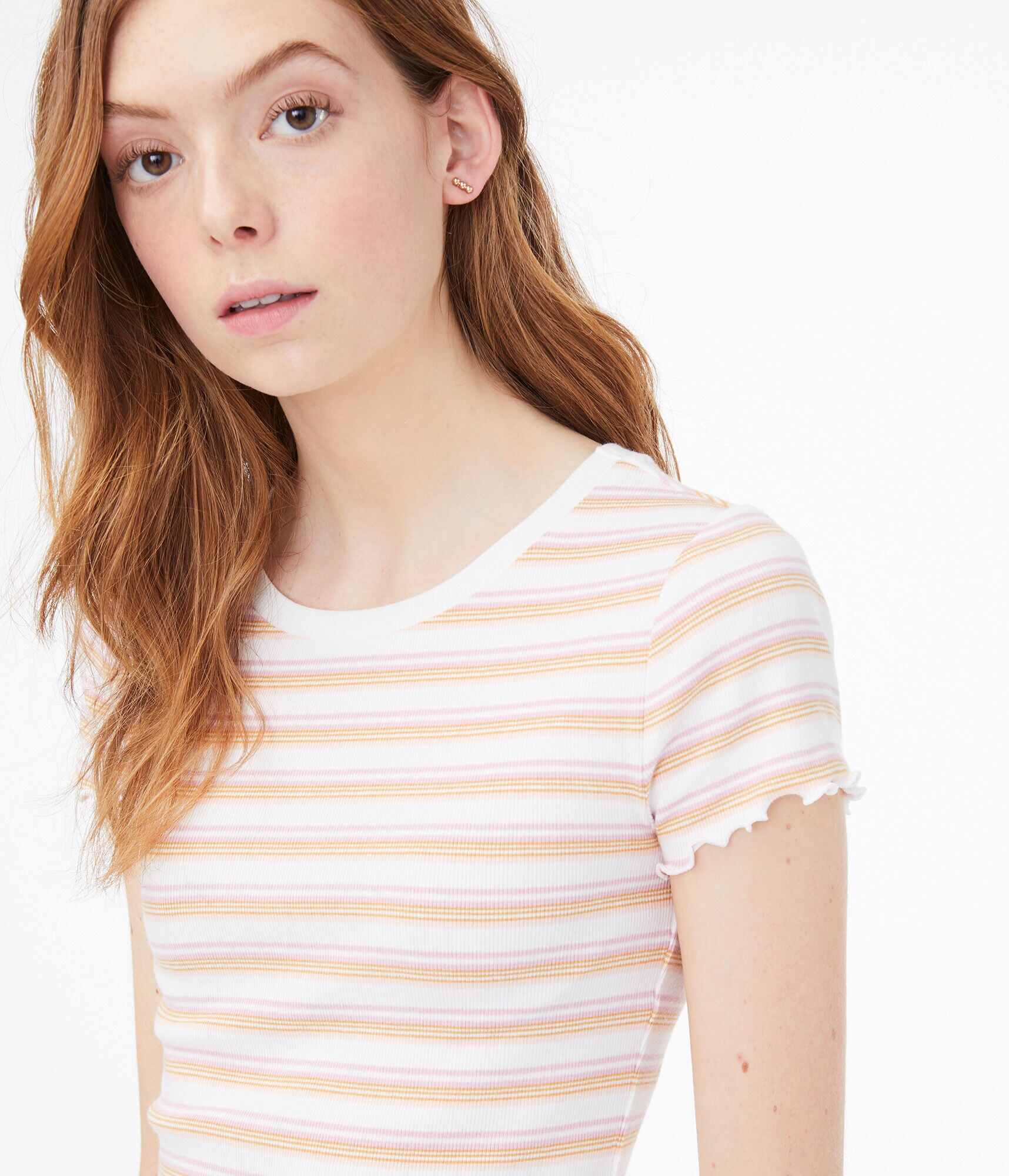 Striped Shrunken Tee