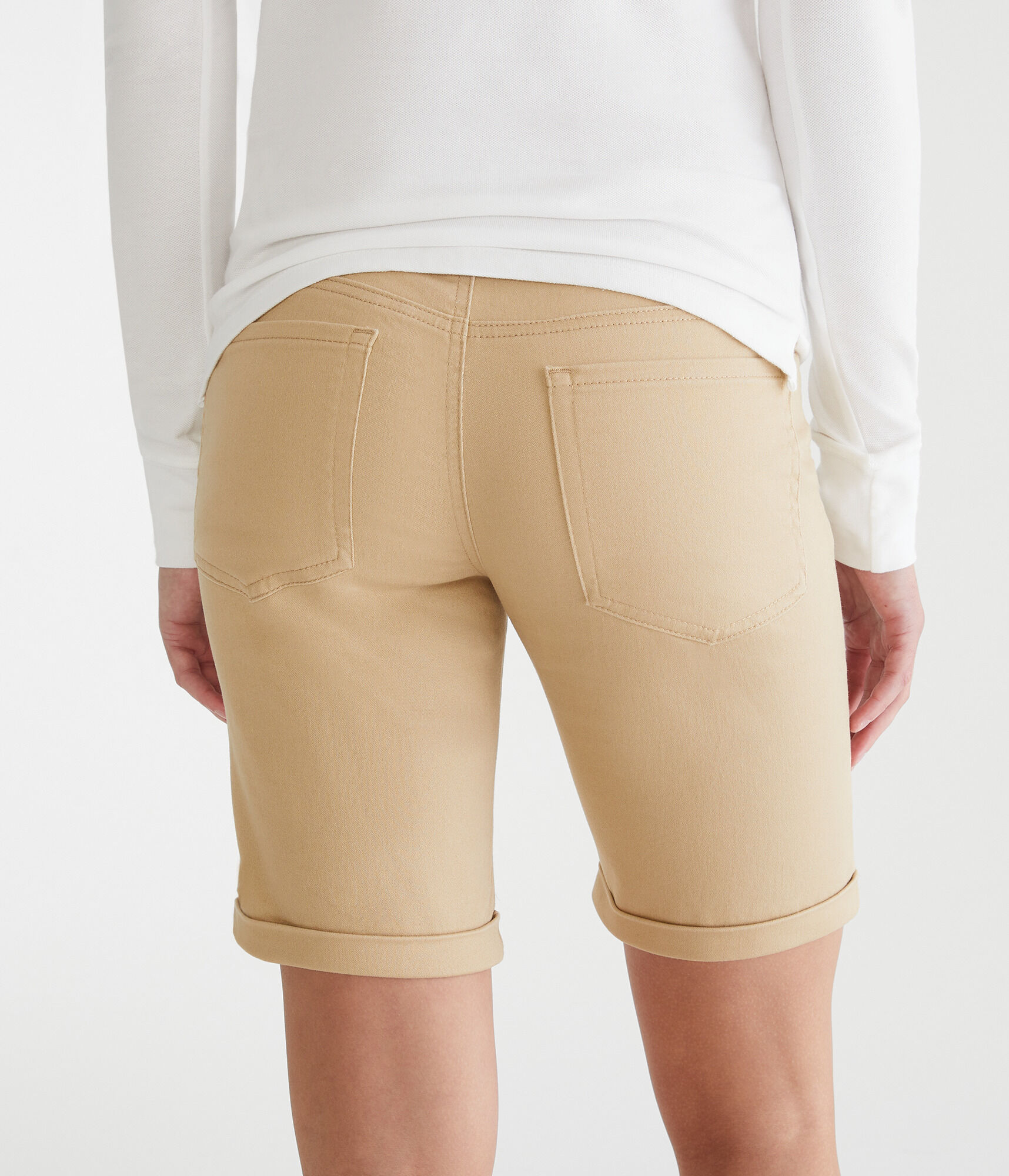 Mid-Rise Uniform Bermuda Shorts