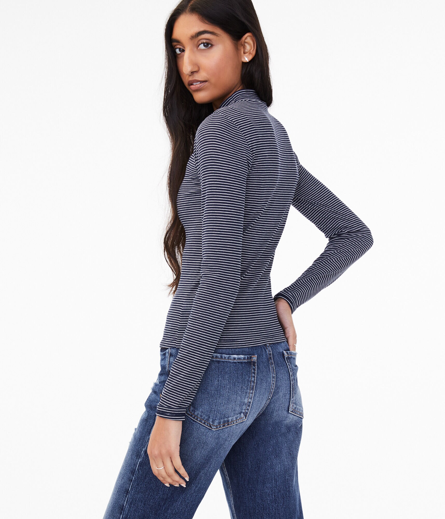 Aeropostale Womens Mock Neck Sweatshirt