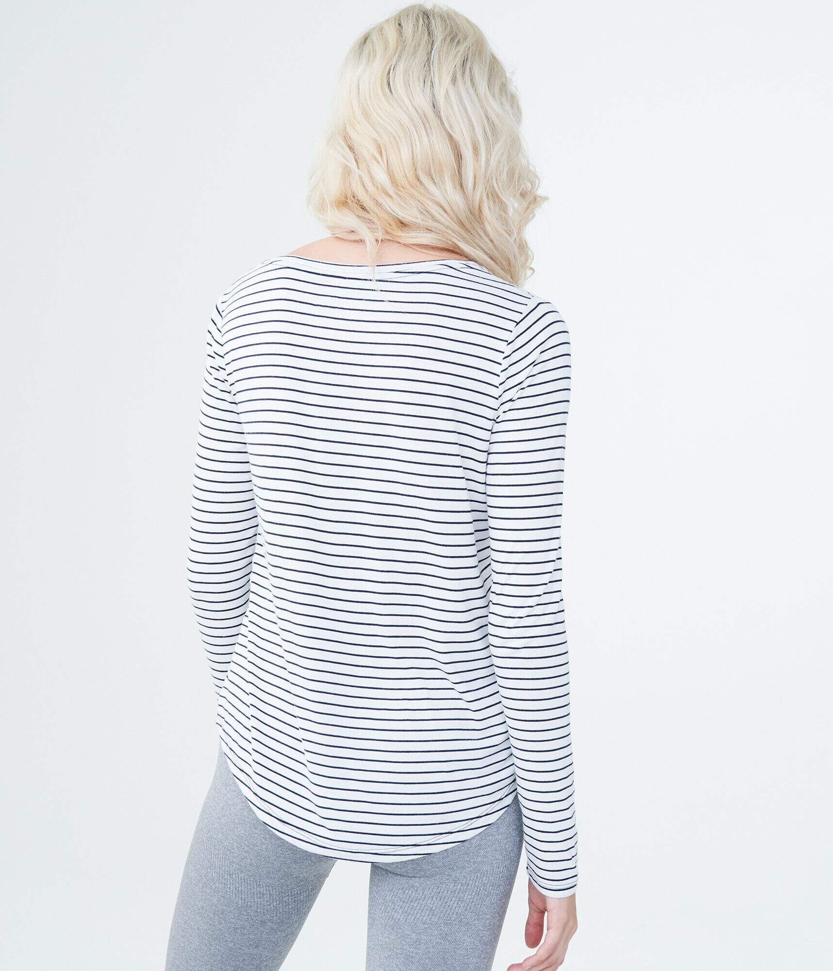 Long Sleeve Seriously Soft Striped V-Neck Tee