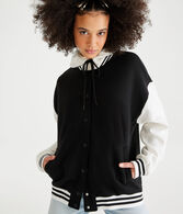 Varsity Hooded Fleece Jacket