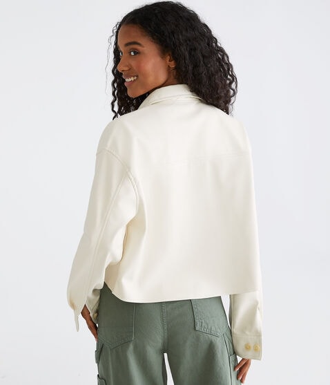 Faux Leather Shacket Faux Leather Shacket