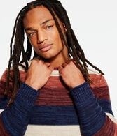 Space-Dye Stripe Crew Sweater