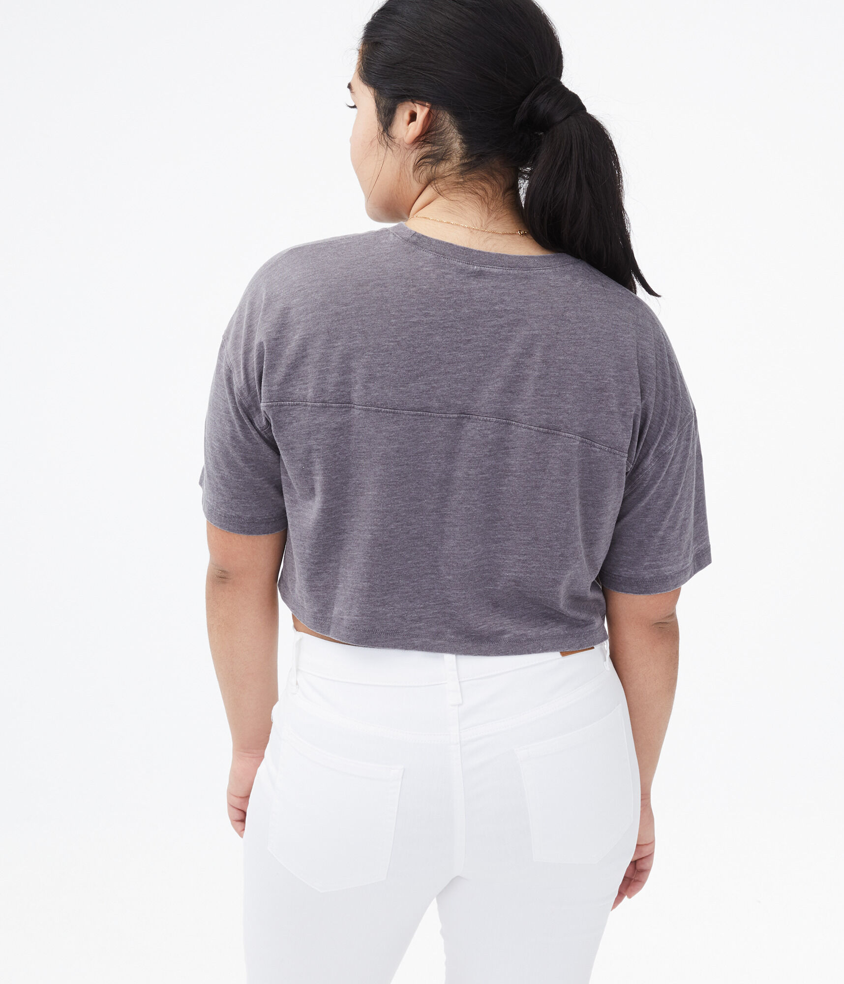 Burnout Cropped Boyfriend Crew Tee