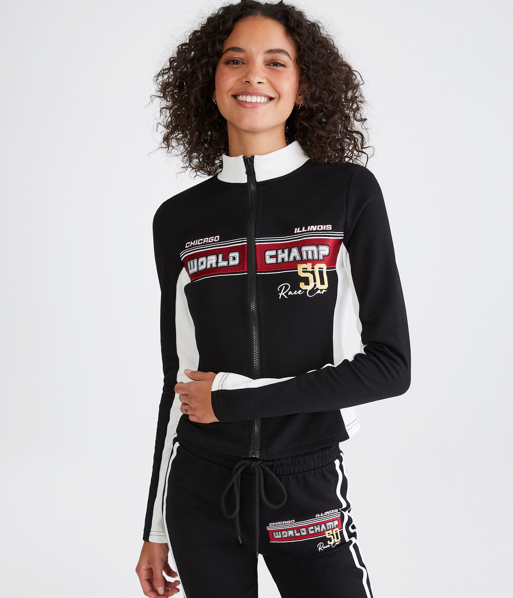 Long Sleeve Racing Full-Zip Fleece Top