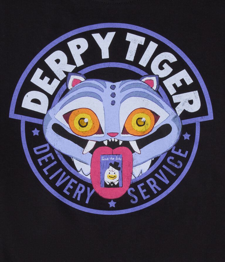 Derpy T KPop Demon Hunters Derpy Tiger Relaxed Graphic Tee