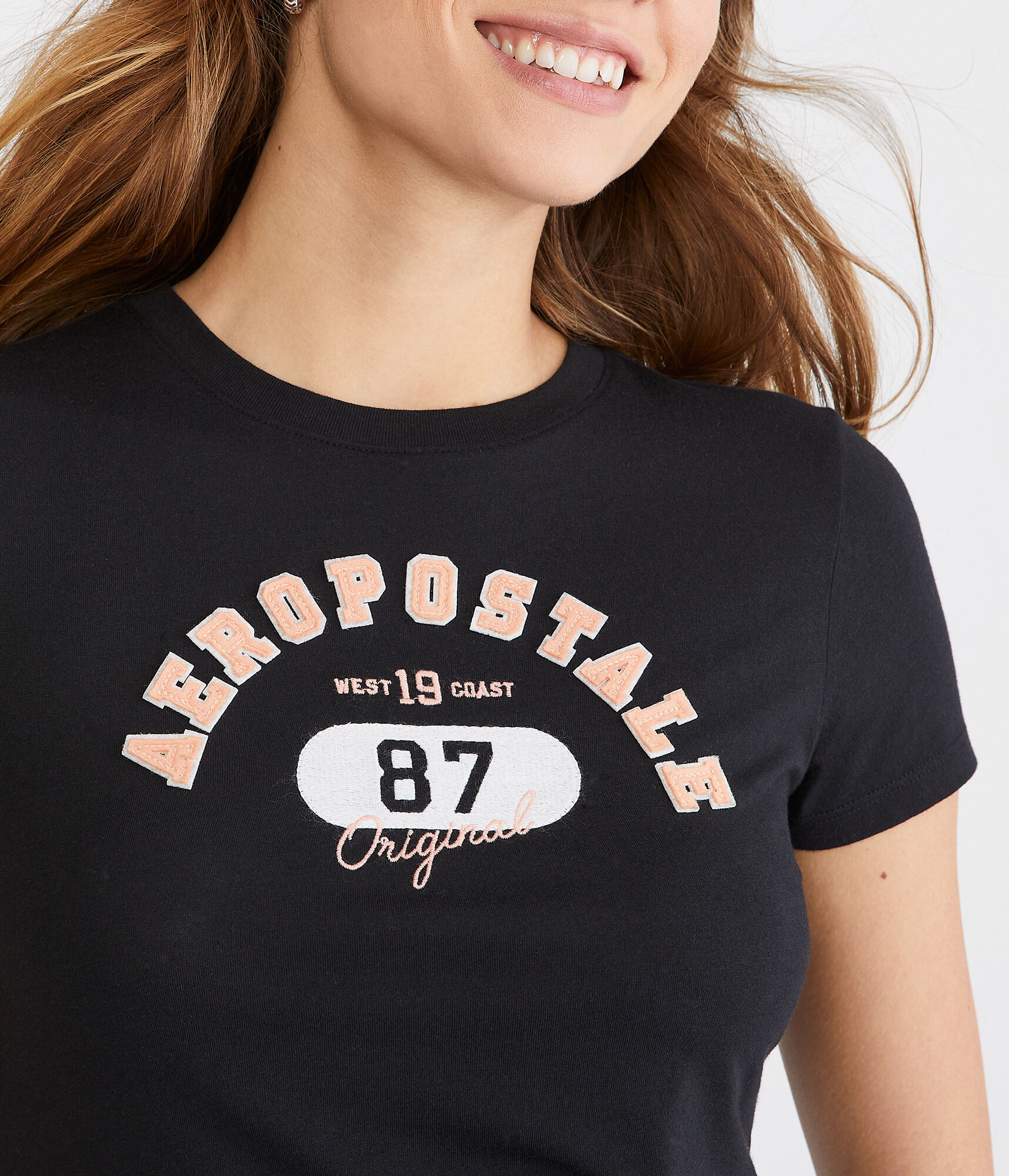 Aeropostale Arch 87 Appliqu&eacute; Graphic Tee