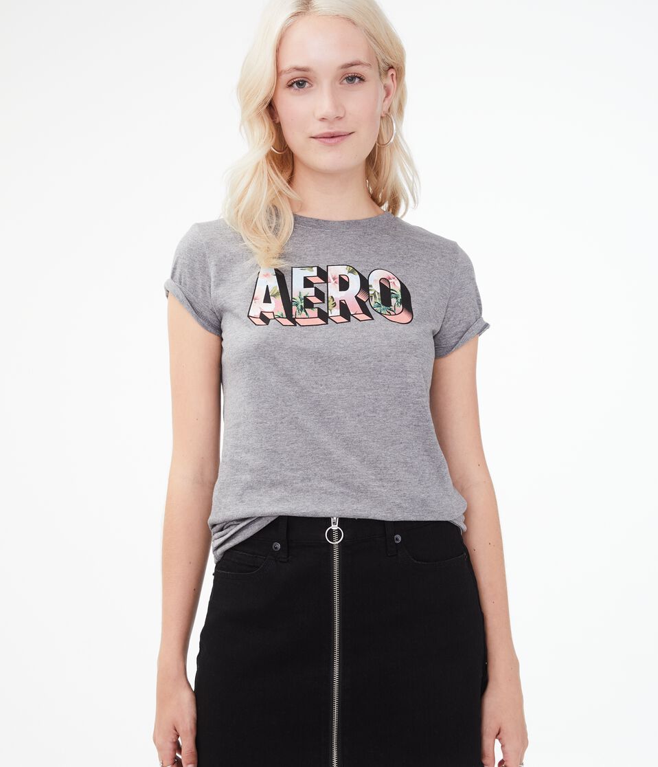 Tropical Block Letter Graphic Tee
