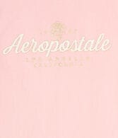 Aeropostale Script Rose Glitter Graphic Tee