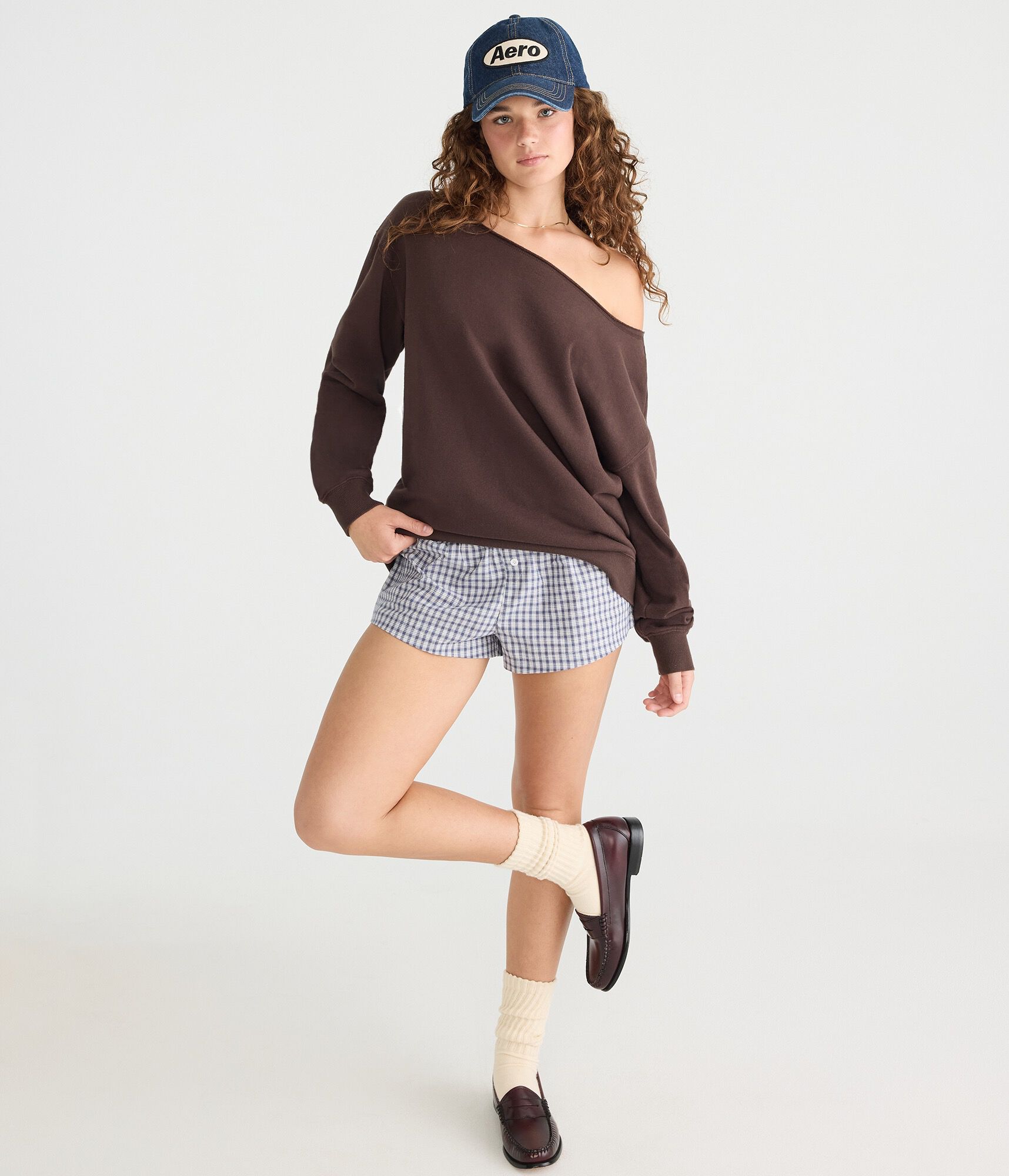 Cloud Soft Oversized Off-The-Shoulder Sweatshirt