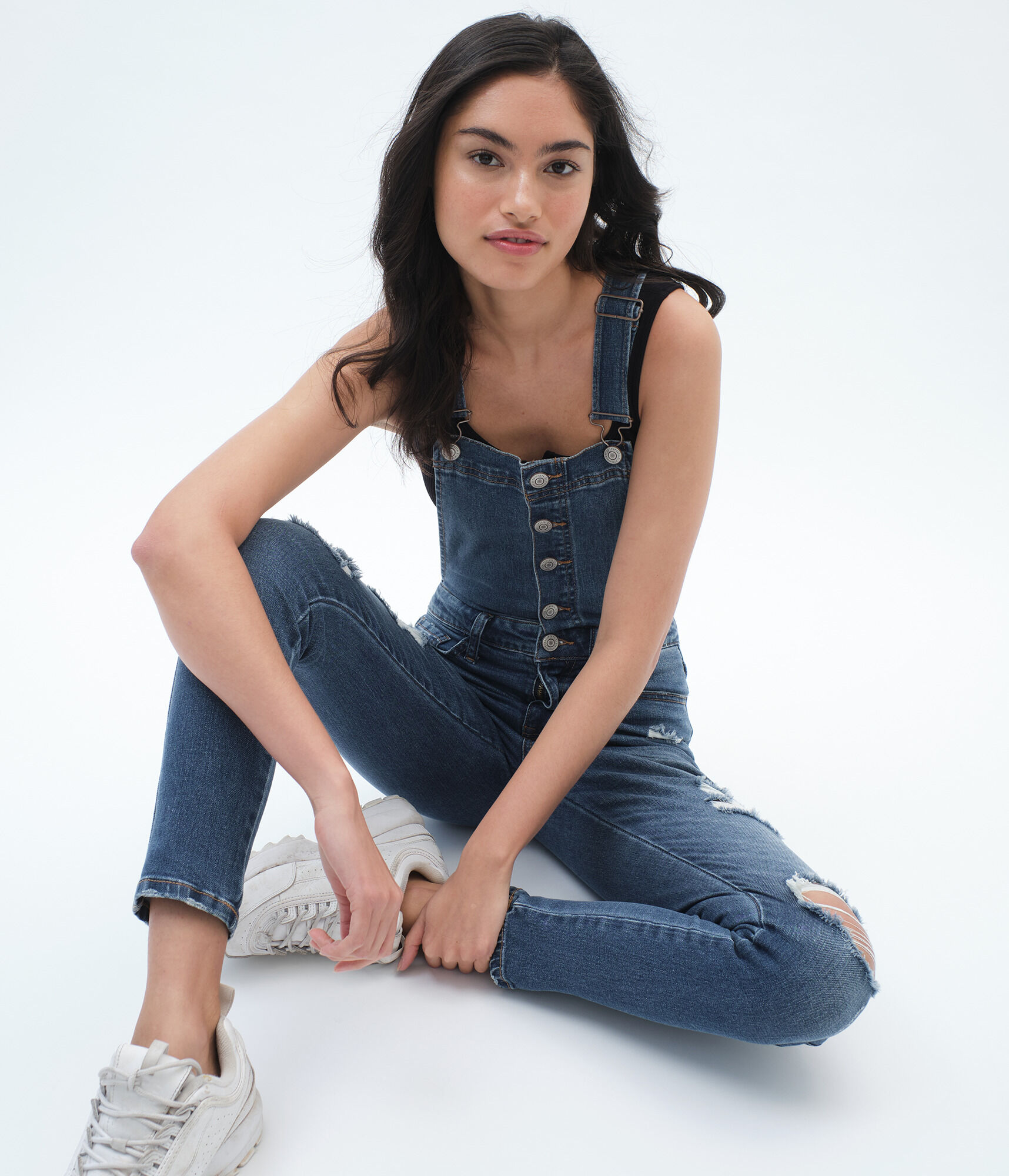 Real Denim Skinny Overalls