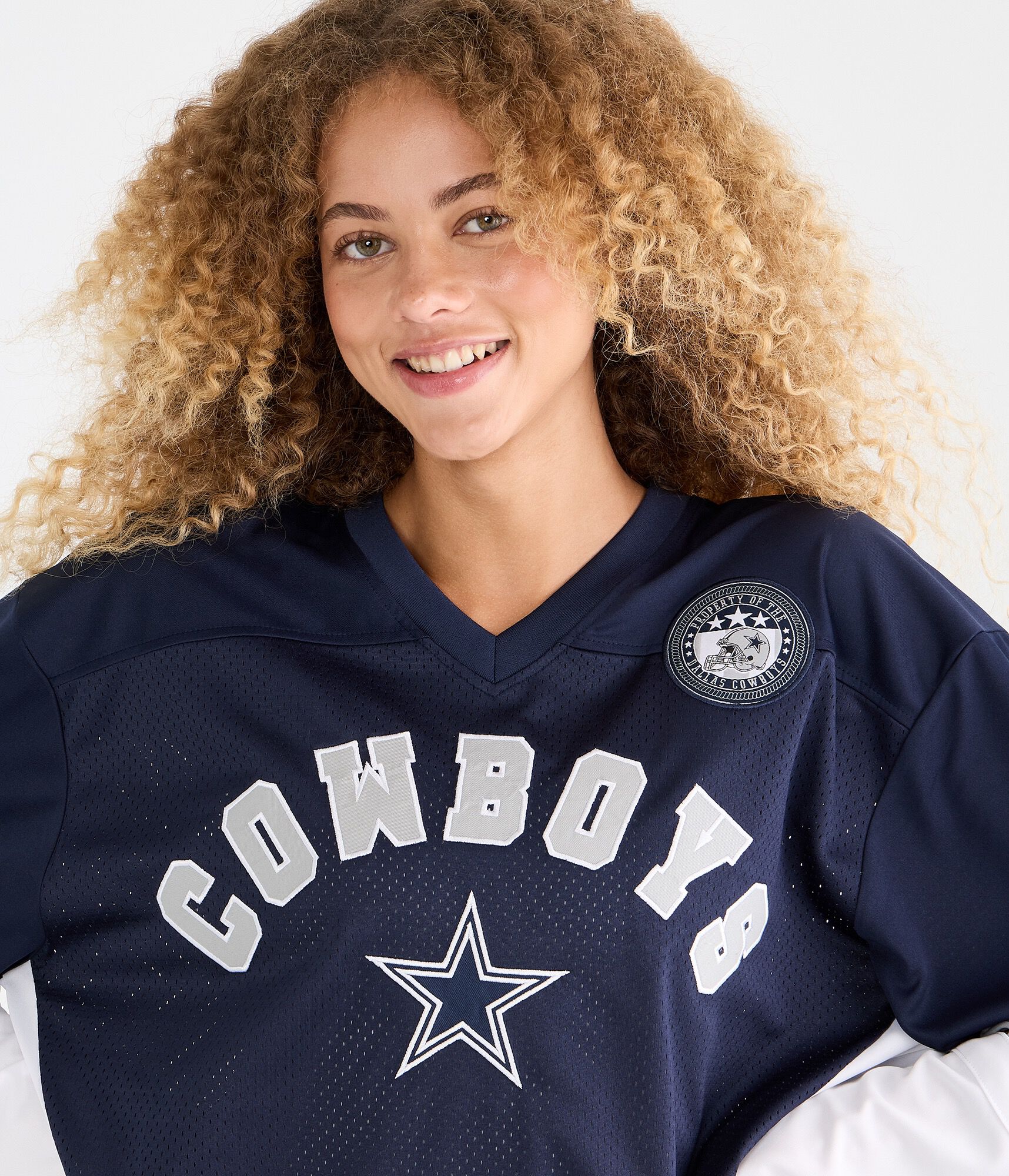 Long Sleeve Dallas Cowboys Mesh Top