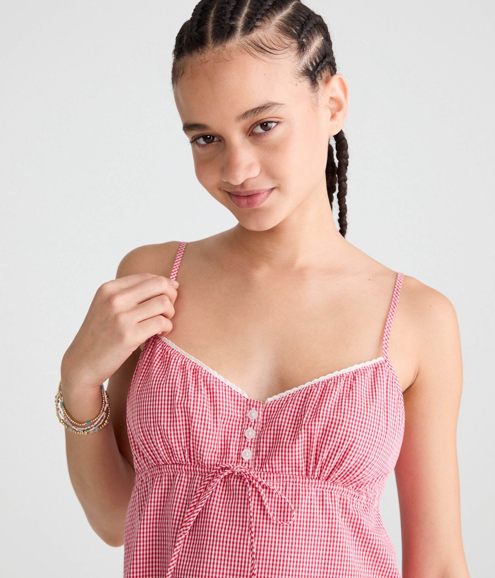 Gingham Babydoll Cami