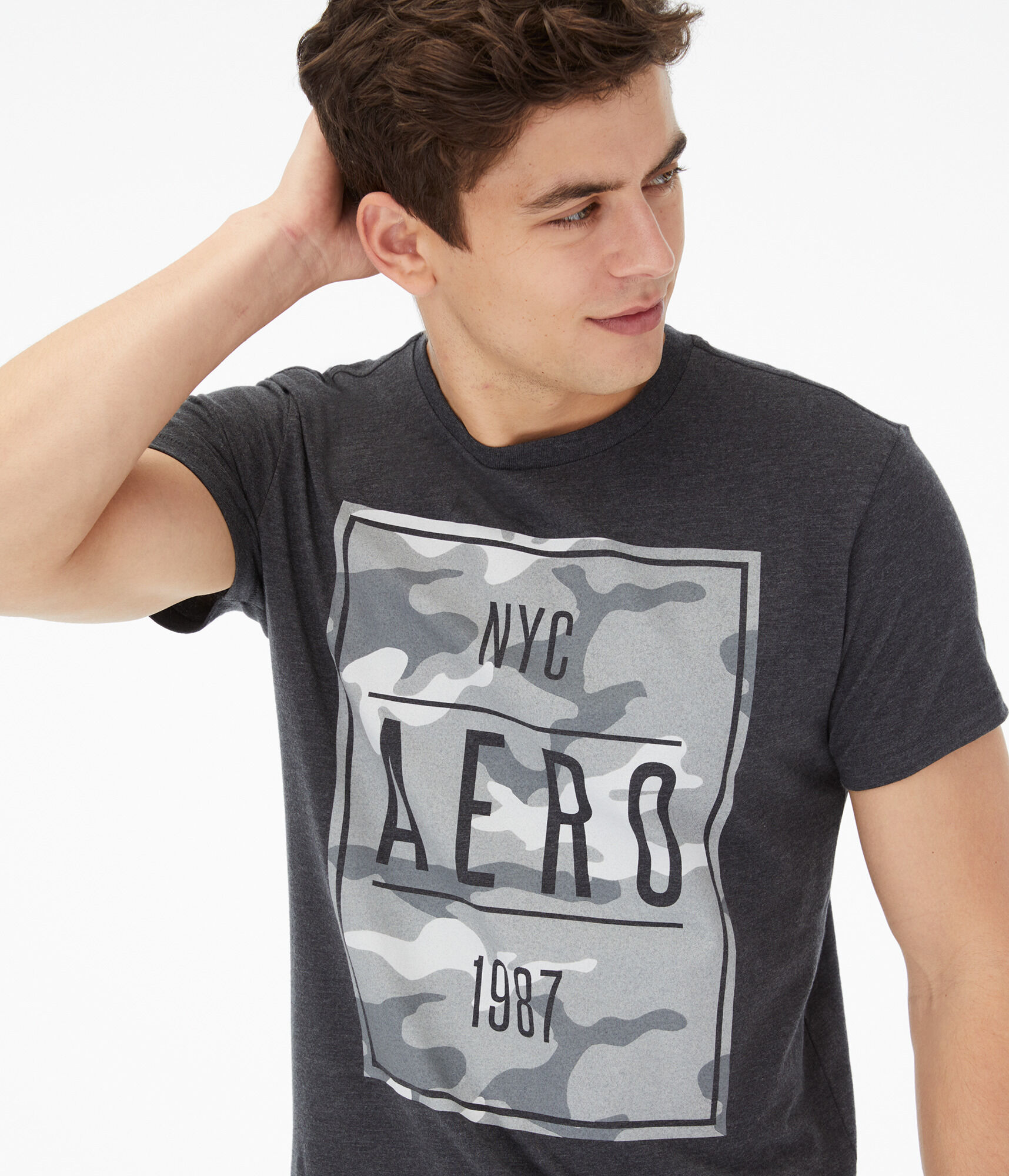 Aero Camo Box Logo Graphic Tee