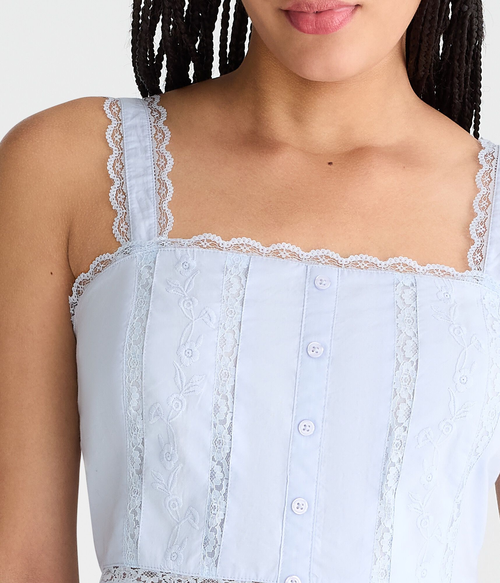 Floral Lace Cropped Peplum Top