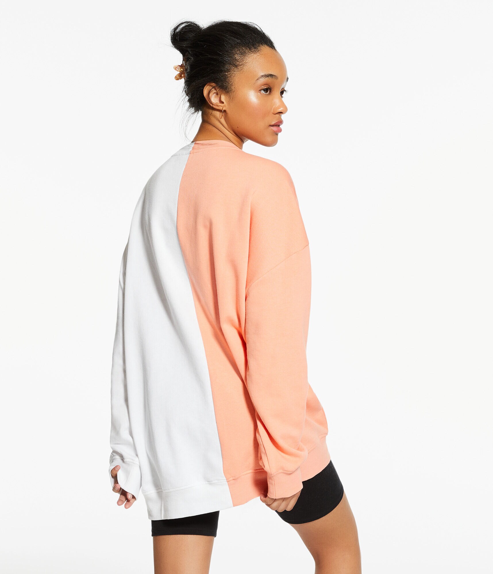 MTV Spliced Oversized Crew Sweatshirt