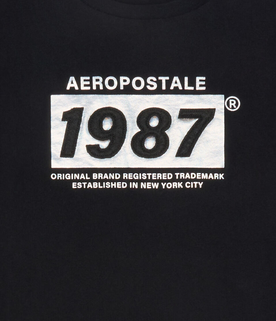 Aeropostale 1987 Box Logo Appliqué Graphic Tee