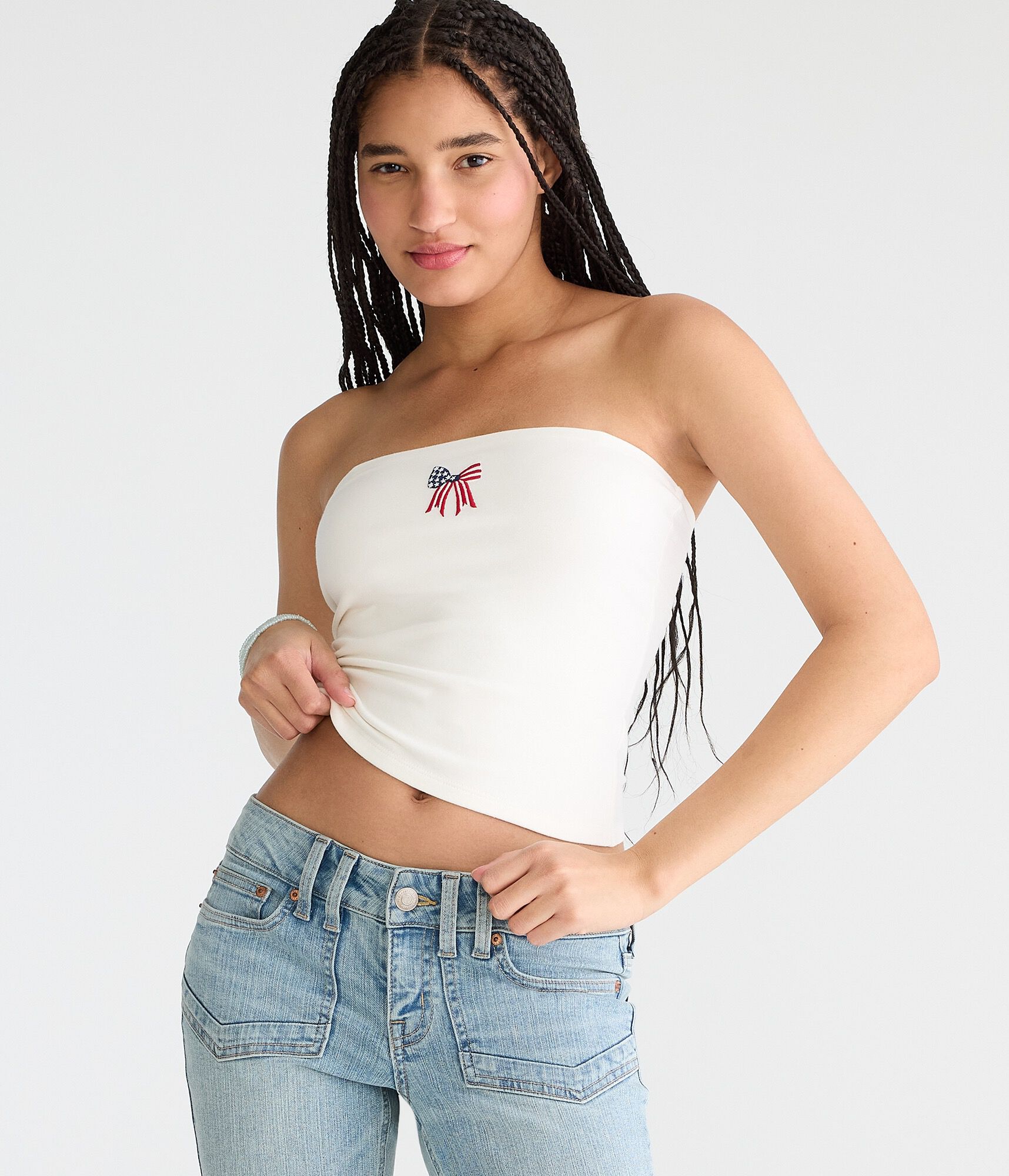 Seriously Soft Americana Bow Tube Top