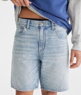 Loose Straight Denim Shorts 9"