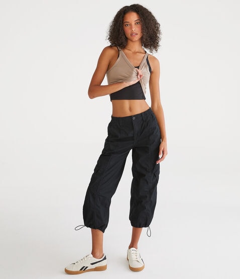 High-Rise Cropped Utility Cargo Pants High-Rise Cropped Utility Cargo Pants