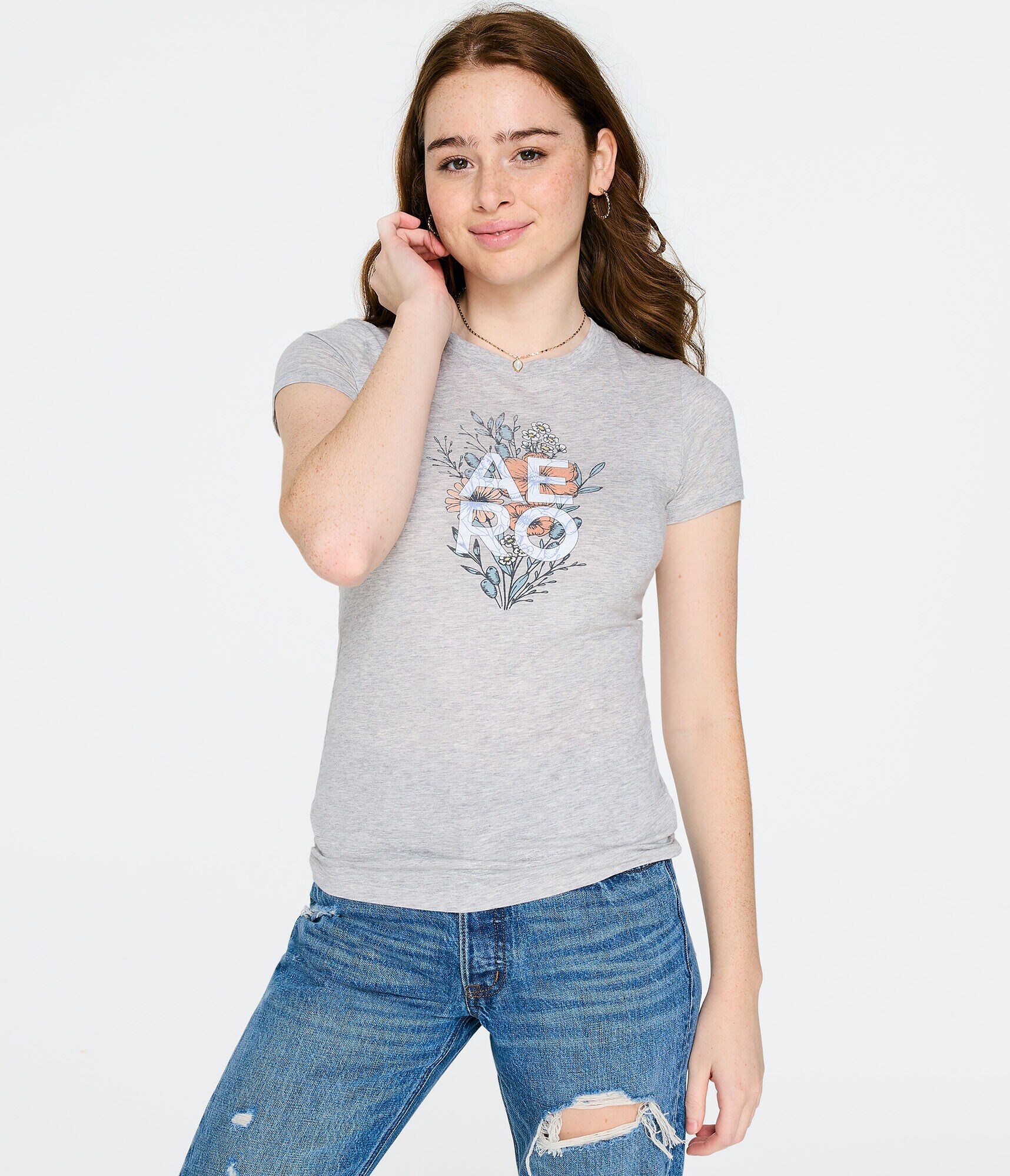 Stacked Aero Floral Graphic Tee