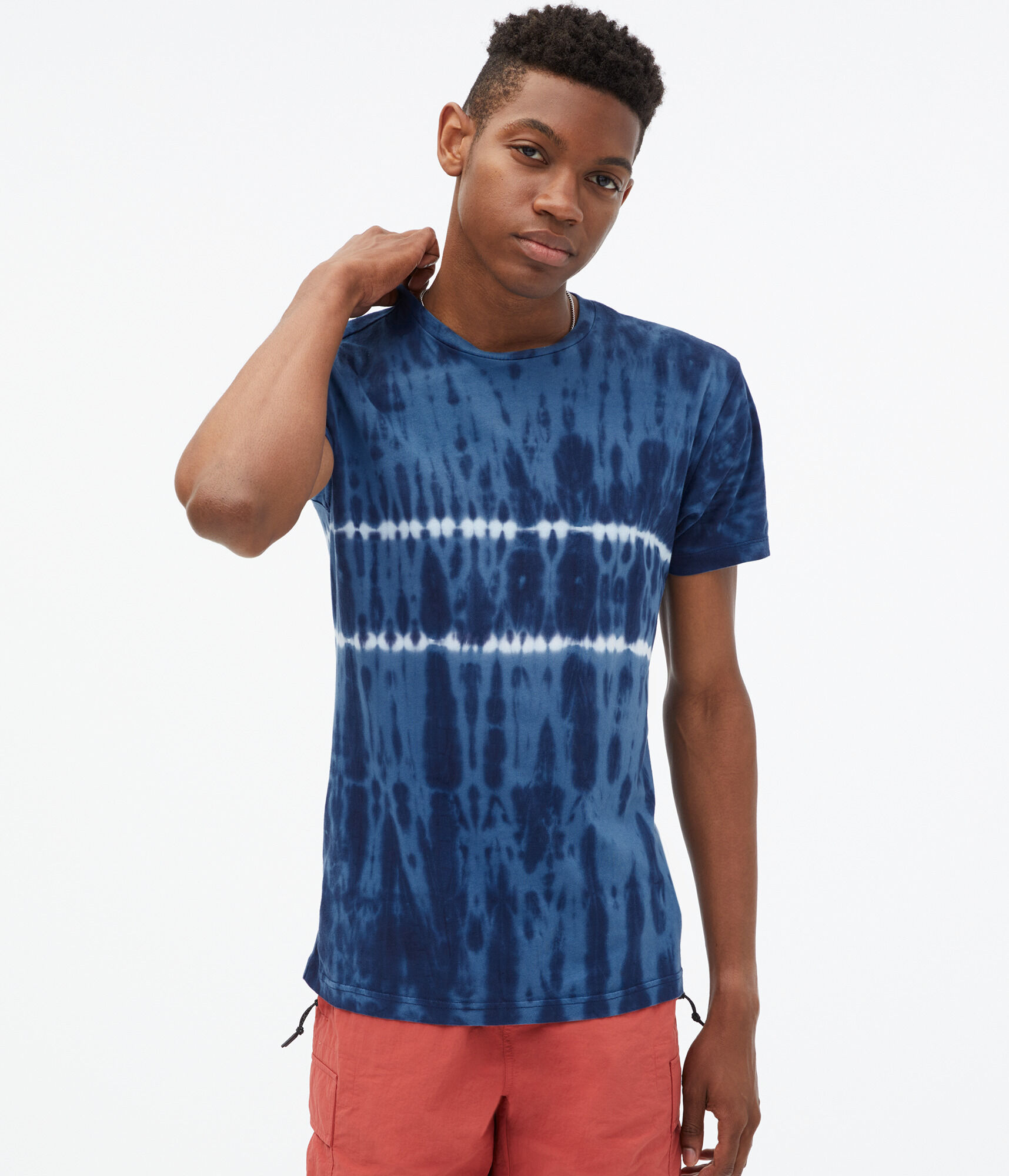Striped Tie-Dye Crew Tee