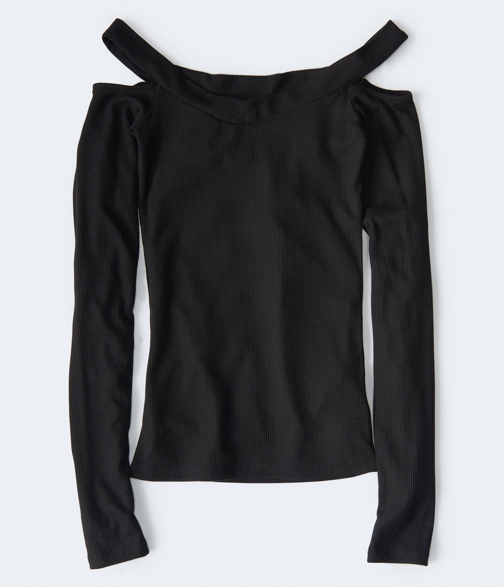 Long Sleeve Off-The-Shoulder Cutout Bodycon Top