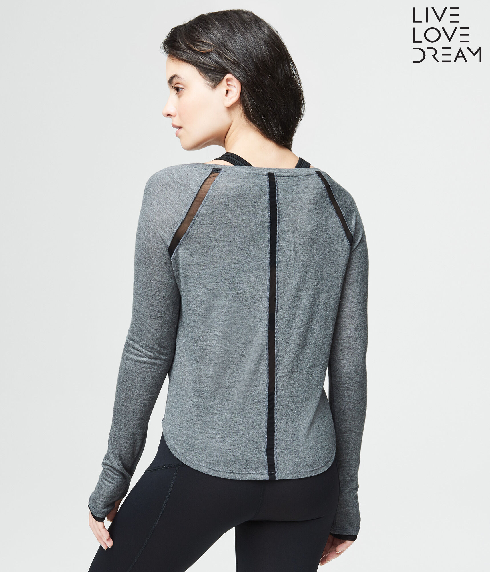 LLD Long Sleeve Mesh Inset Tee