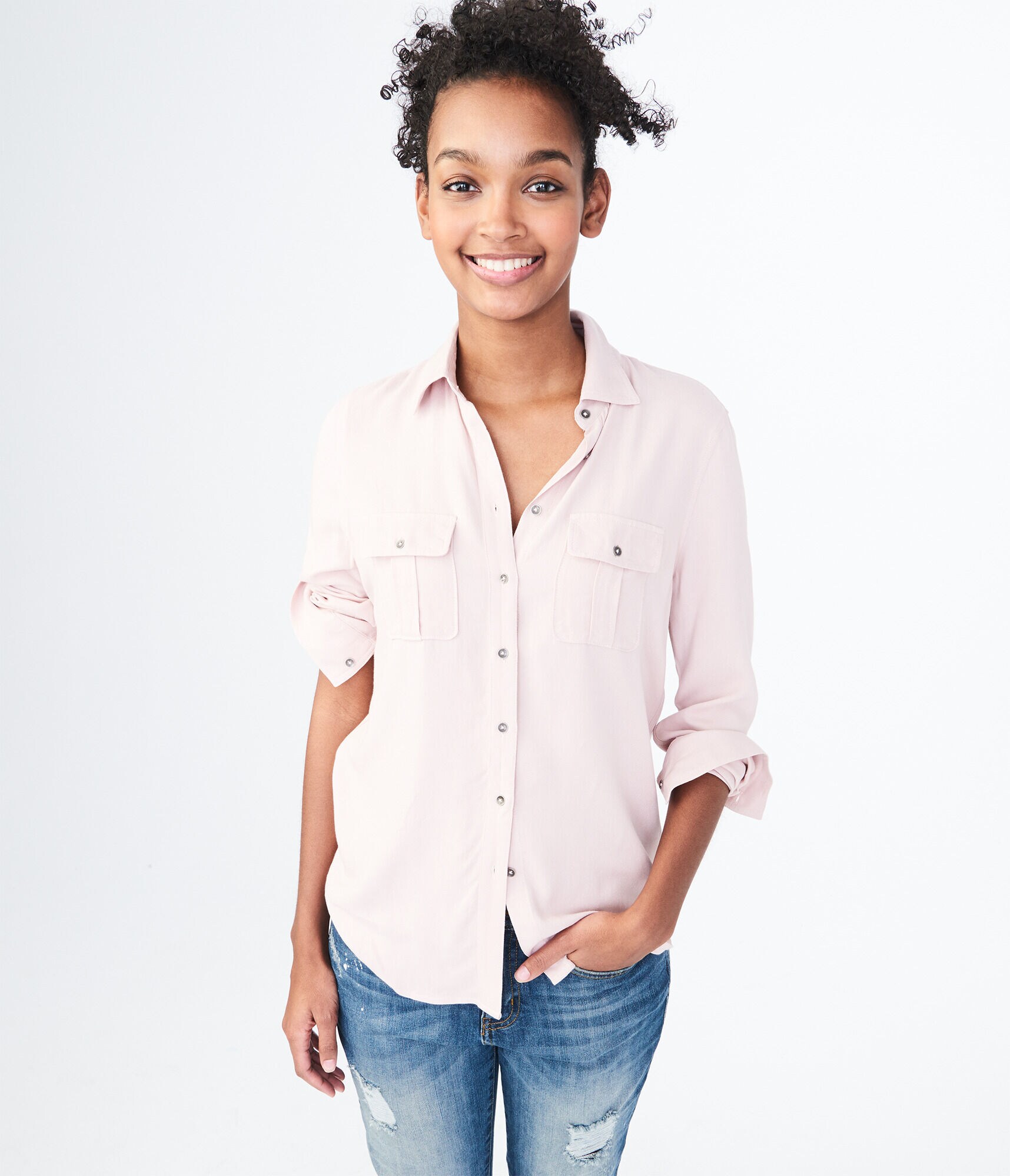 Long Sleeve Utility Woven Shirt