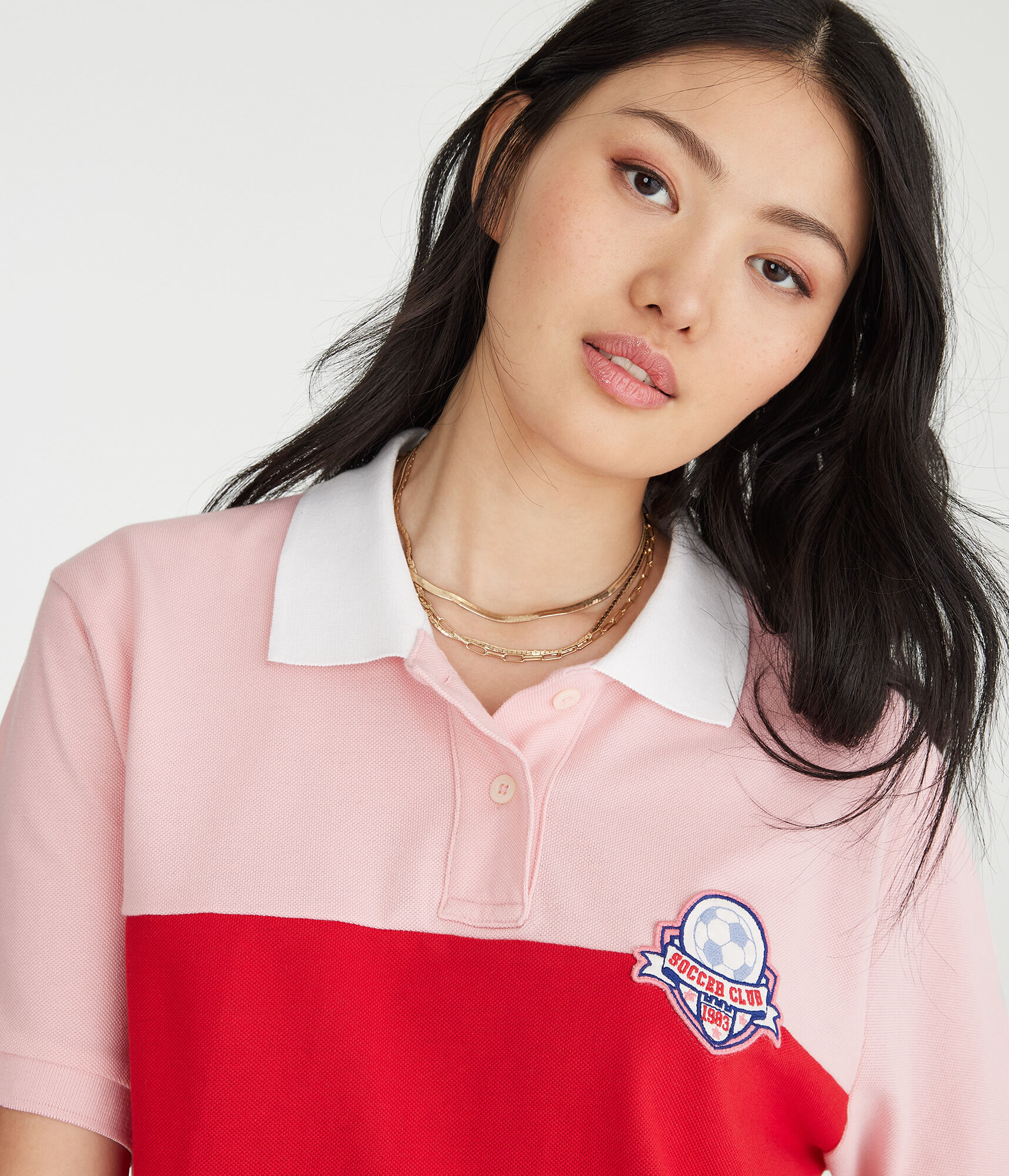 Rugby Stripe Patch Piqu&eacute; Polo